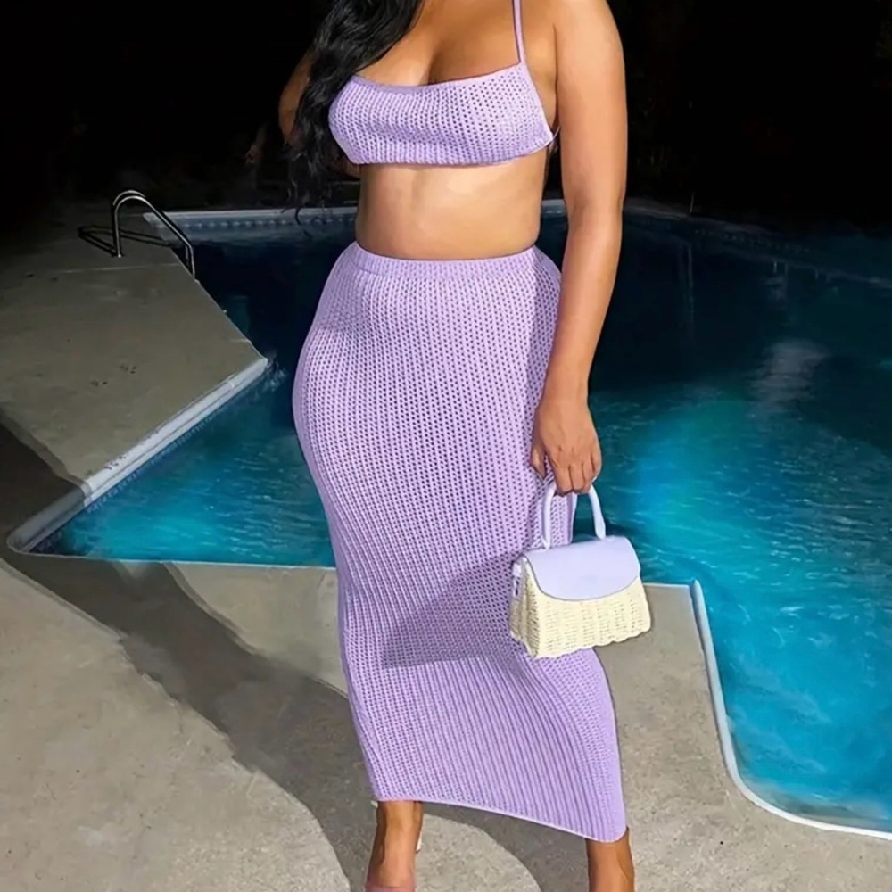Lavender Knit Skirt